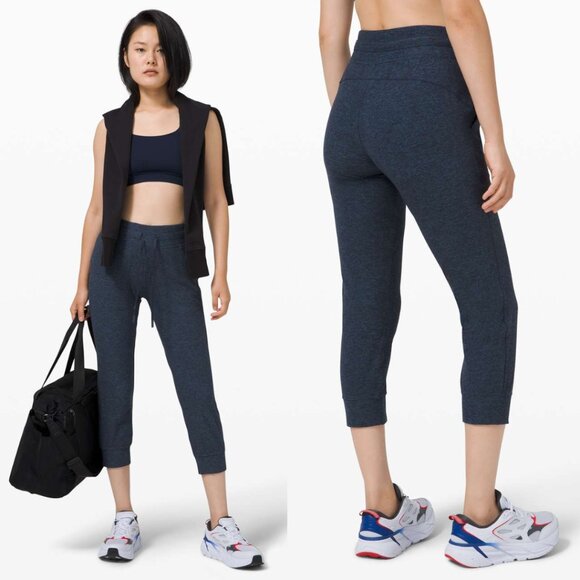 Lululemon Heathered Submarine High Rise Ready To Rulu Jogger Crop - Picture 1 of 7